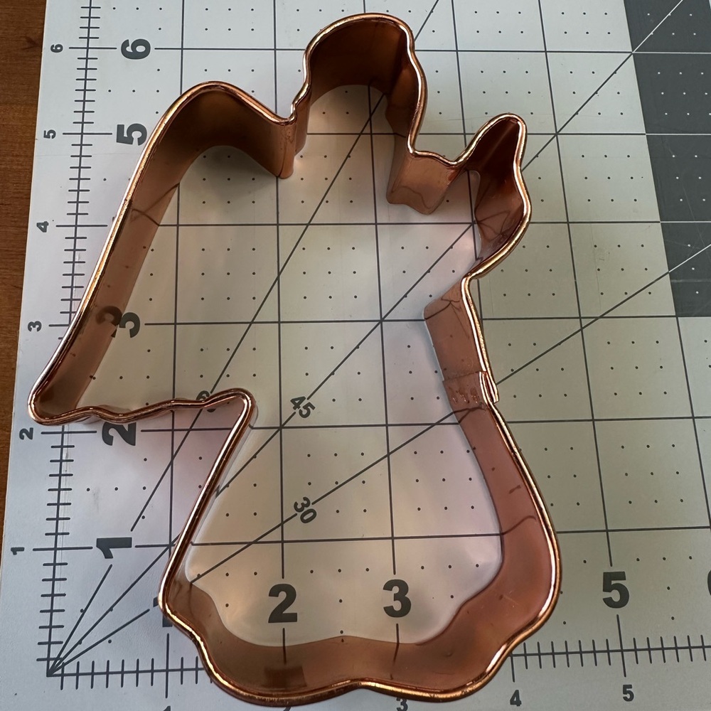 Large Copper Angel Cookie Cutter